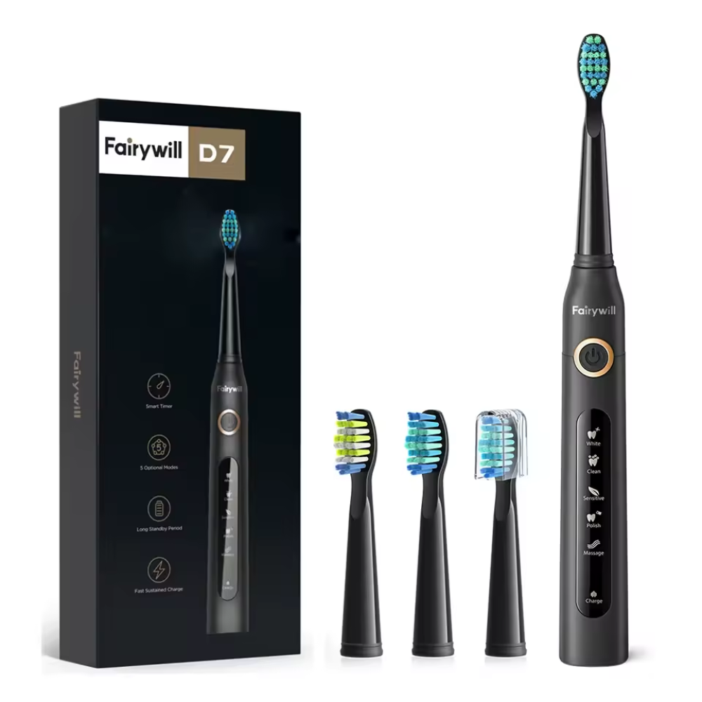 Fairywill V1 – Brosse à Dents Électrique Sonique Nettoyage professionnel pour des dents lisses et une hygiène optimale