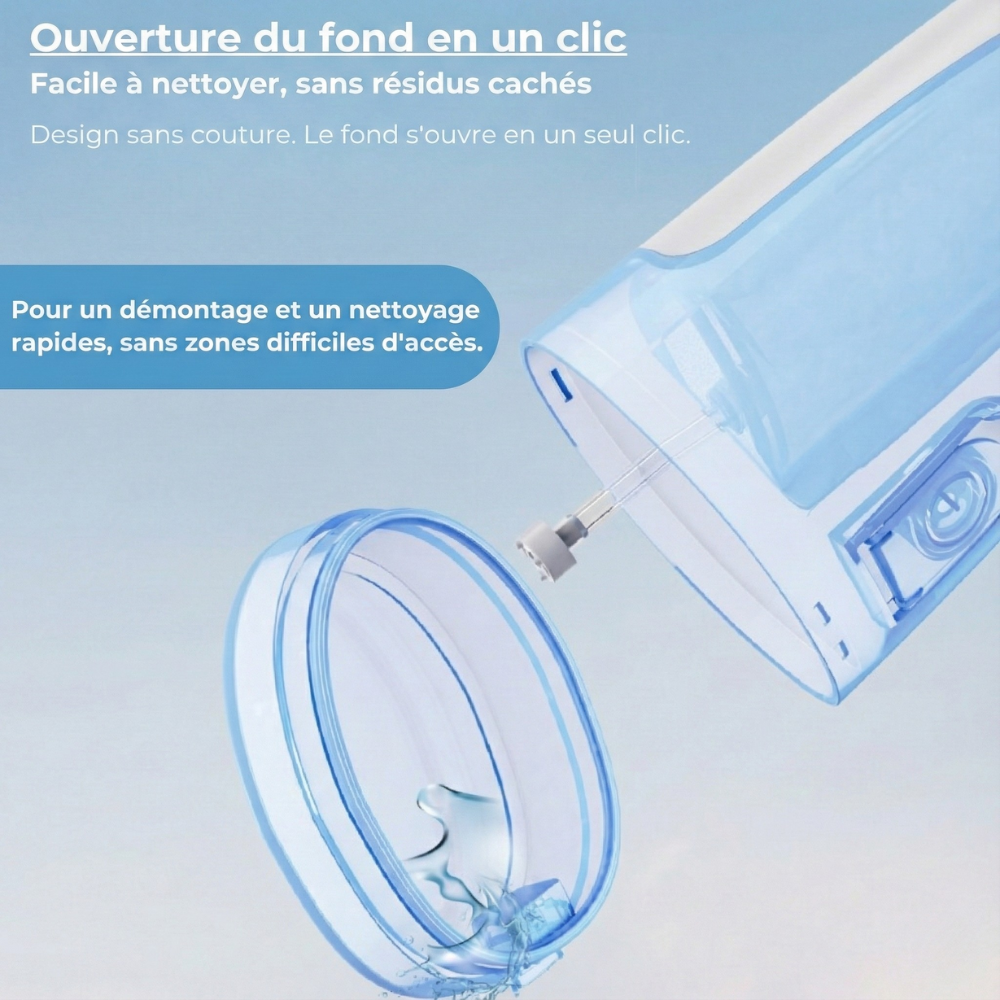 Jet Dentaire Sans Fil – Hydropulseur Rechargeable Soin complet dents et gencives – 3 modes, 4 embouts Réservoir 300 ml, 30-120 PSI, étanche IPX7