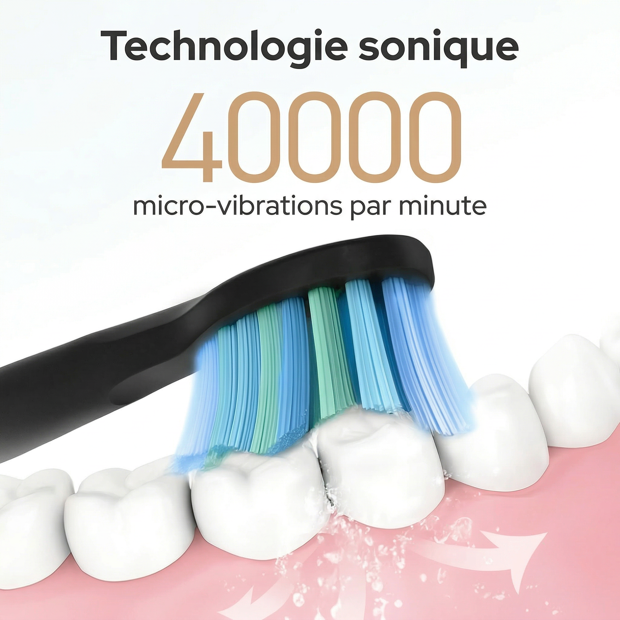 Fairywill V1 – Brosse à Dents Électrique Sonique Nettoyage professionnel pour des dents lisses et une hygiène optimale